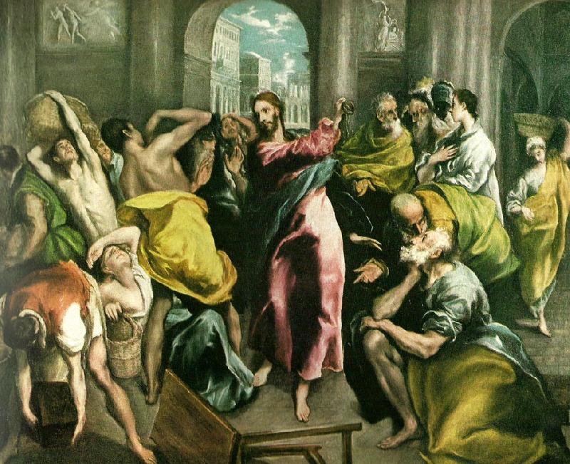 El Greco cleansing of the temple oil painting image